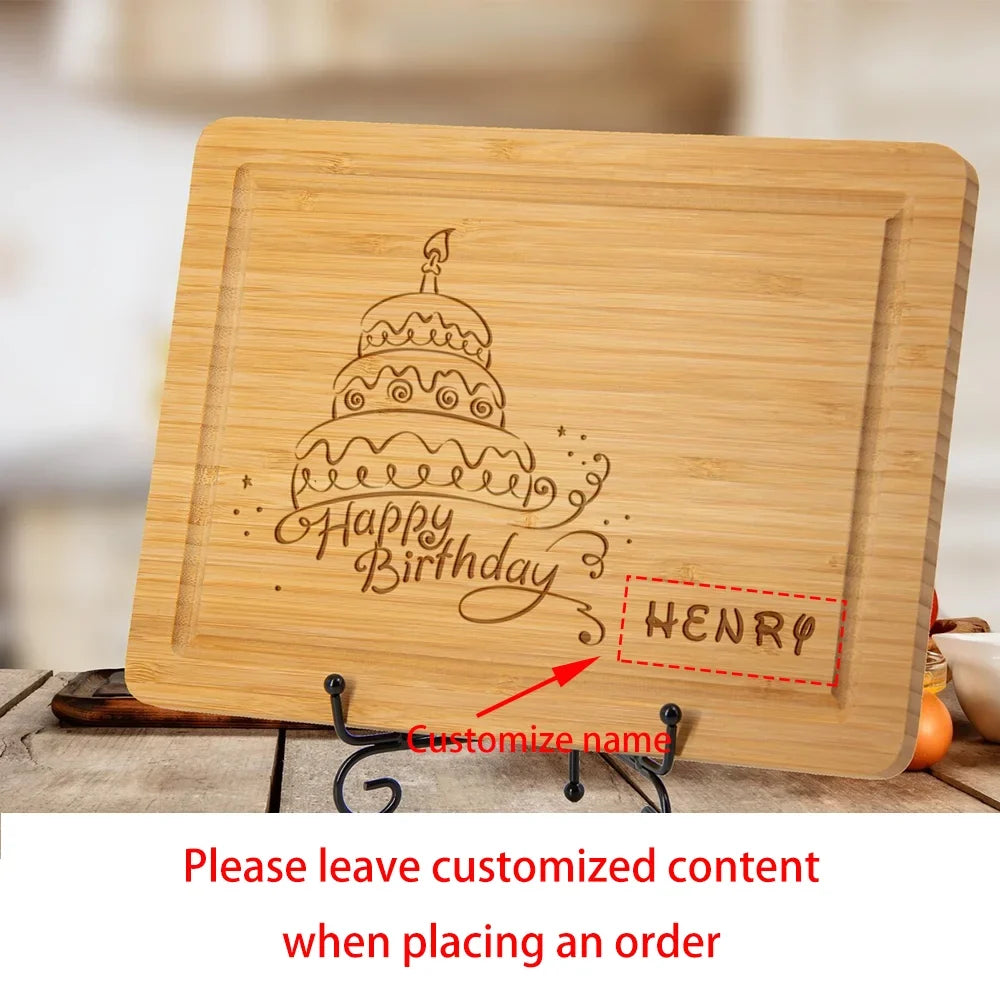 Custom Engraved Bamboo Cutting Board | Birthday & Gift