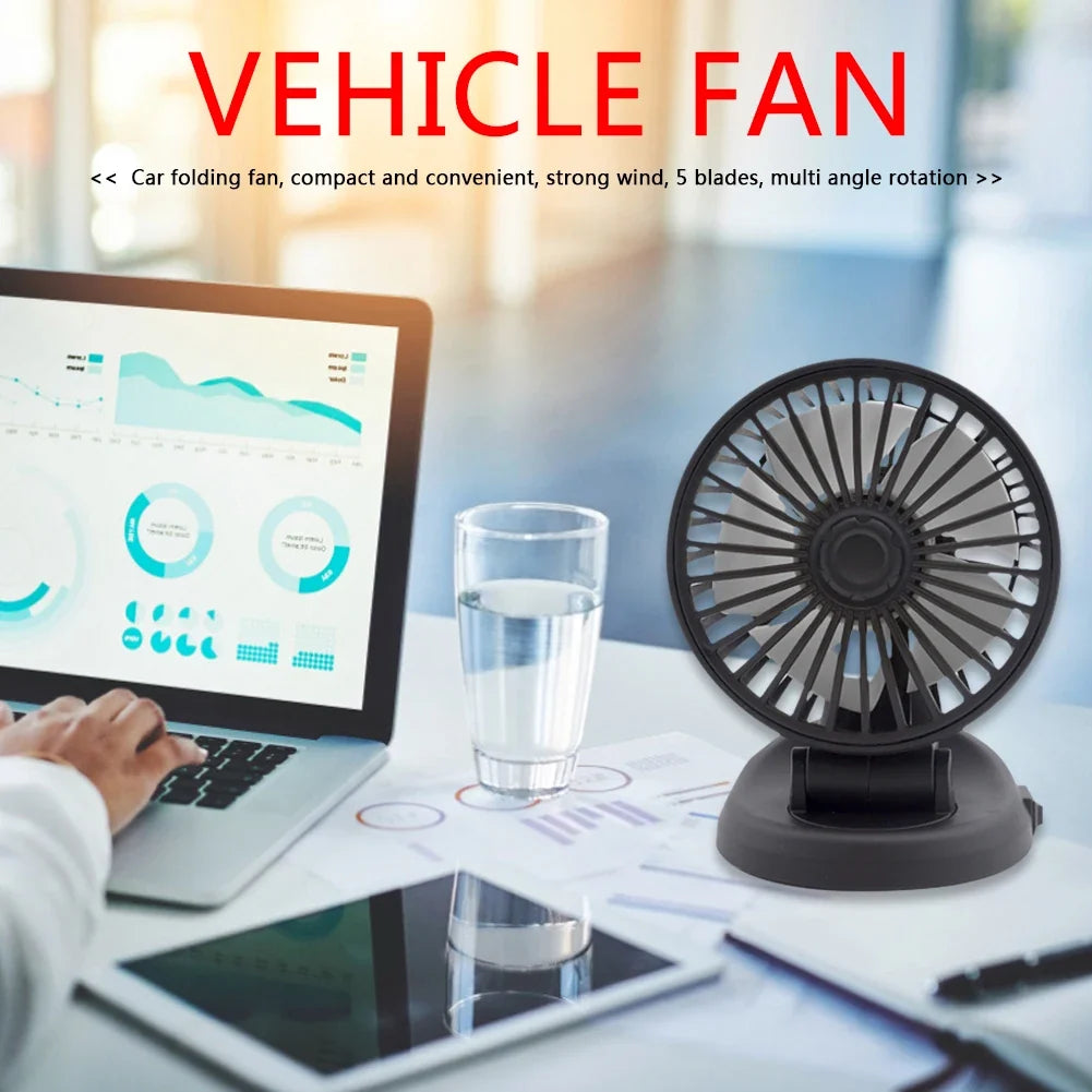 Car Fan Single Head 360 Adjustable Cooling Electrical Appliances