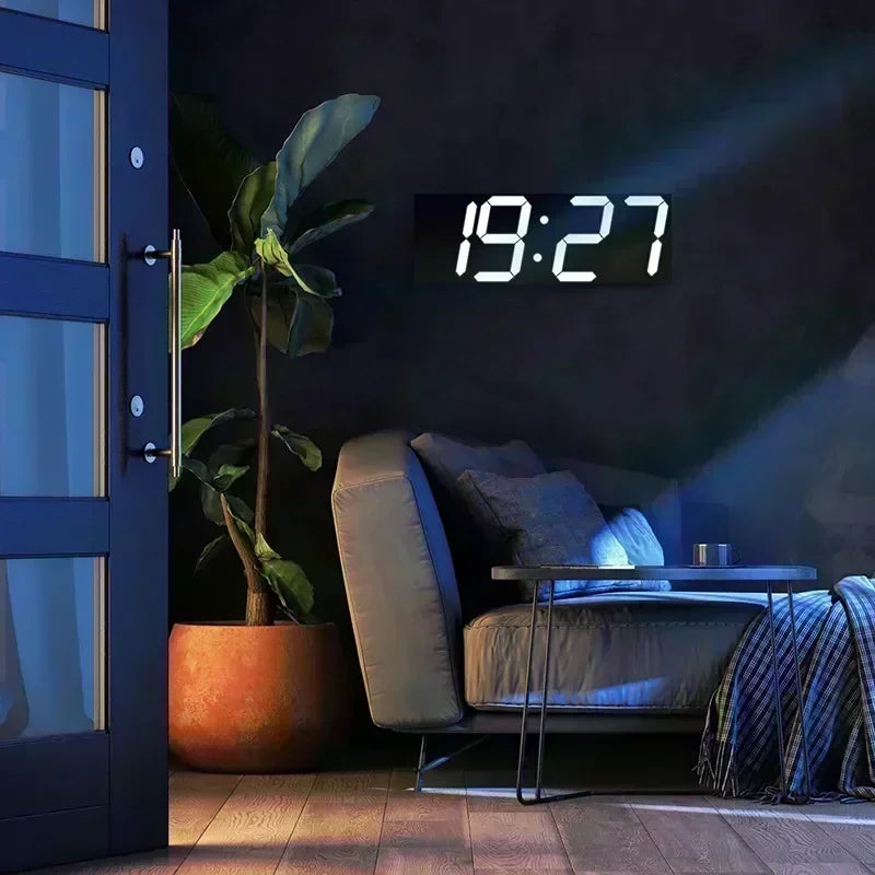 3D LED Digital Alarm Clock – Desk & Wall Home Decor