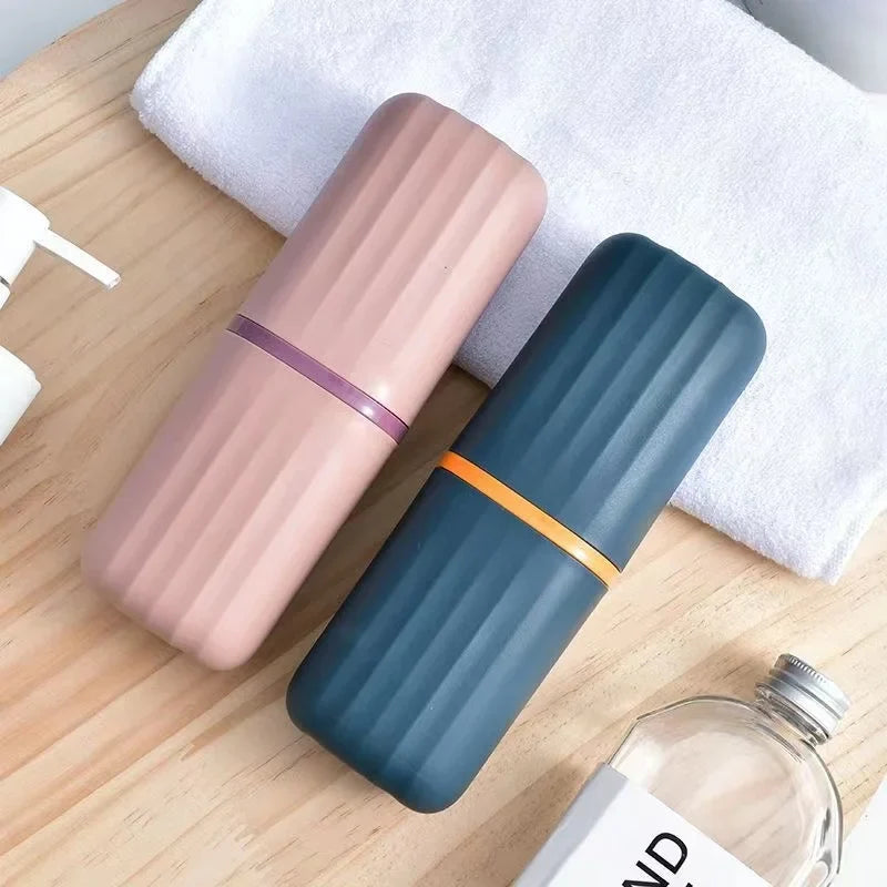 Portable Travel Toothbrush & Toothpaste Storage Set with Cup