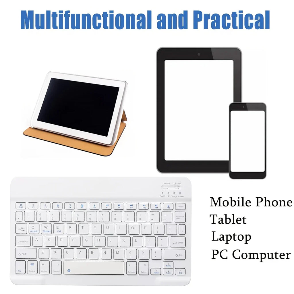 Ultra-thin Wireless Keyboard 10-inch Bluetooth-compatible Type-c