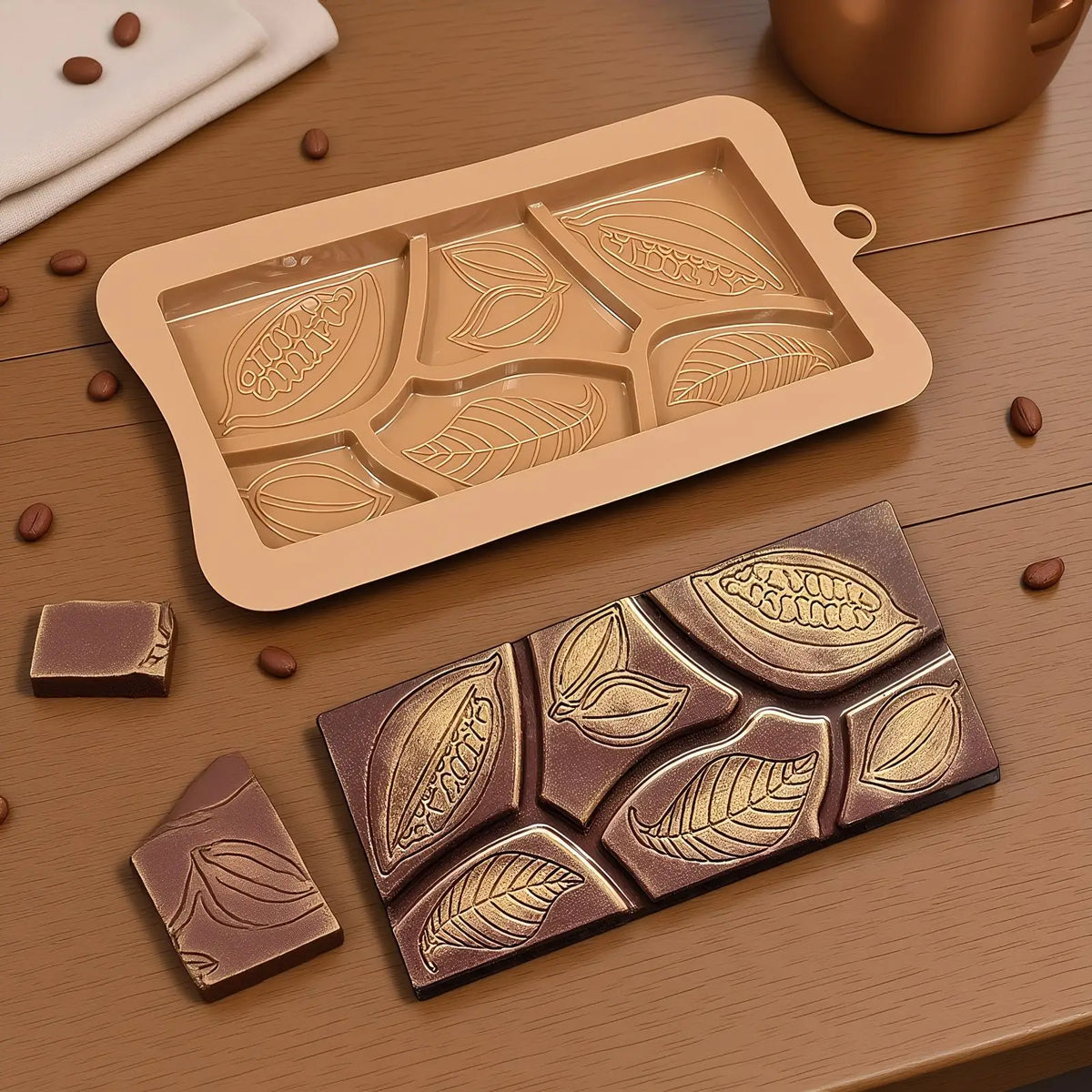 Food Grade Silicone Chocolate Bar Molds – Break-Apart Candy Kit