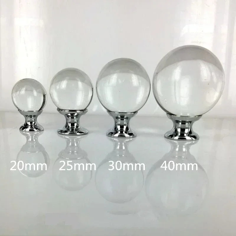 Clear Crystal Round Cabinet Knobs – Glass Drawer & Door Pulls