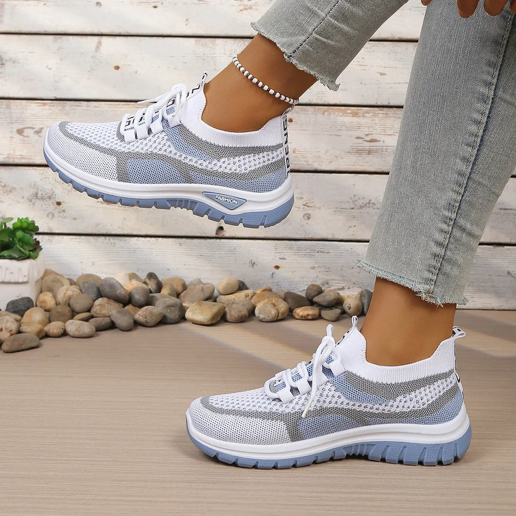 YBQJOO Women's Breathable Mesh Casual Sneakers | Low Top