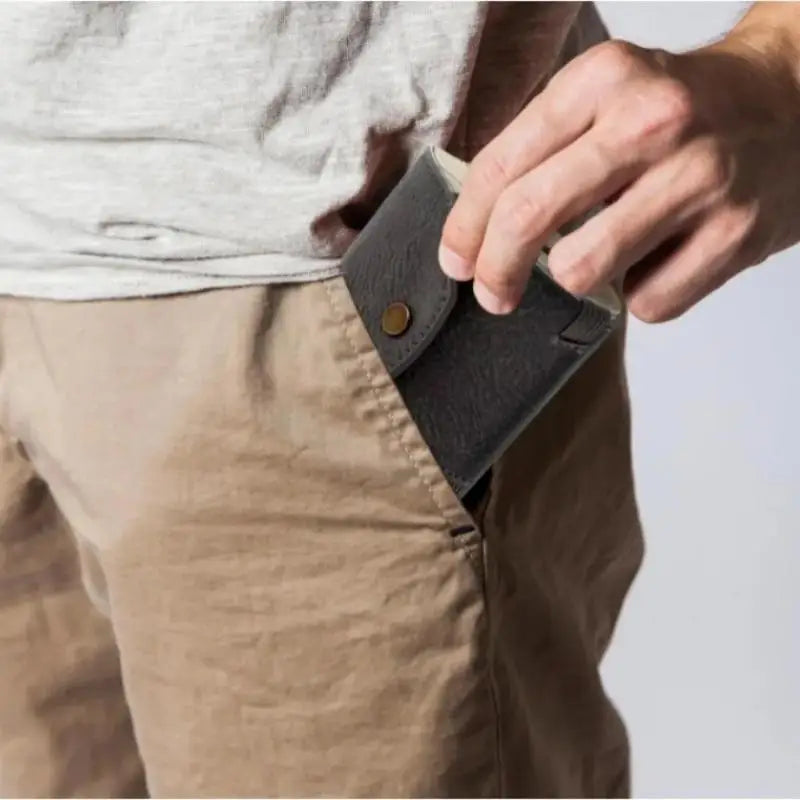 PU Leather Cash Holder Wallet – Money Clip & Bill Organizer
