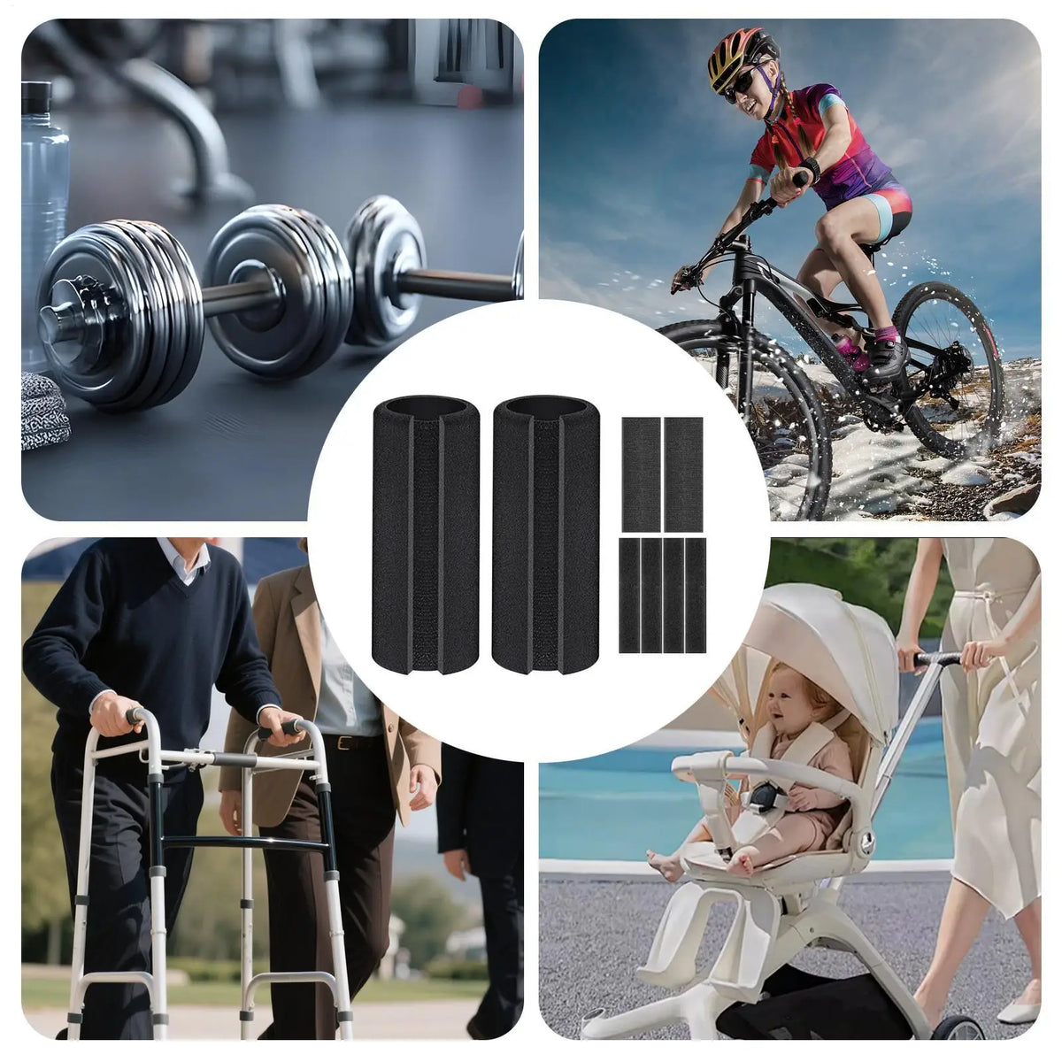 Foam Handle Grip Tube Covers – 2pc Ergonomic Handlebar Wrap