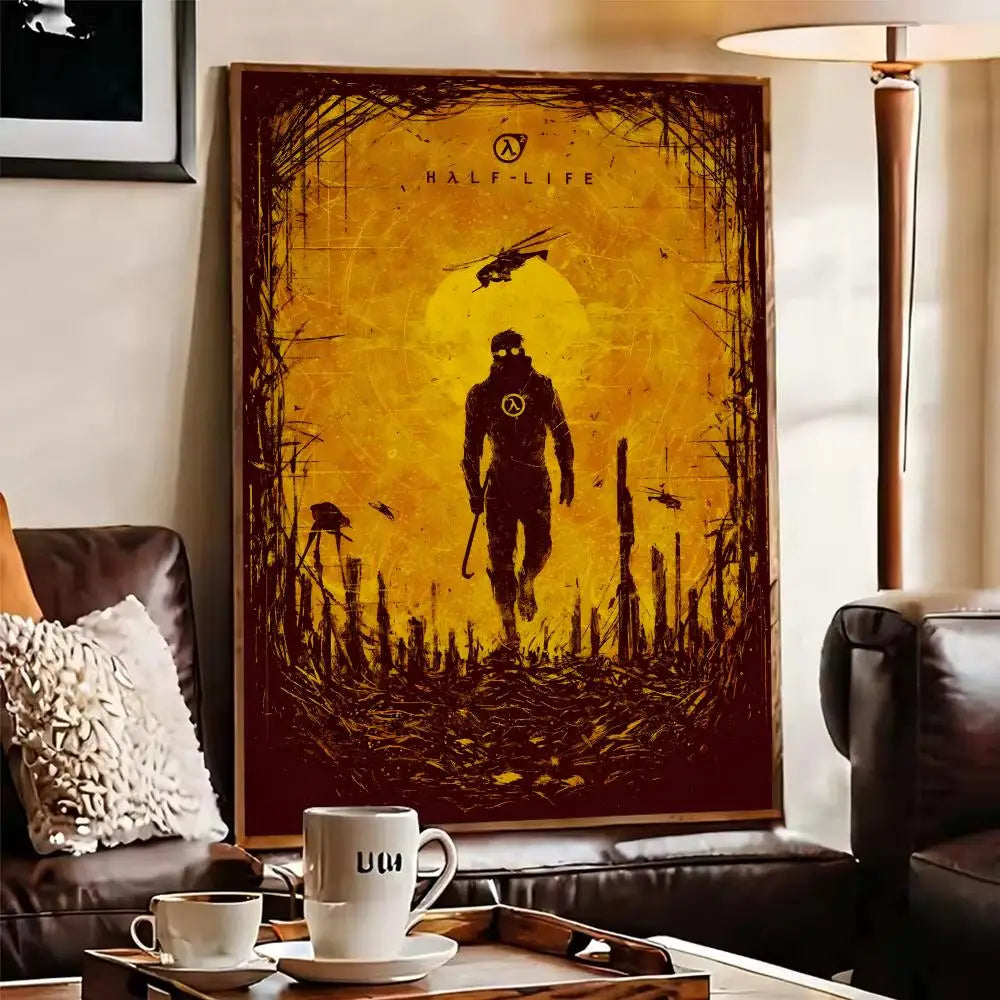 Half-Life Game Poster Sticker – HD Self-Adhesive Wall Art