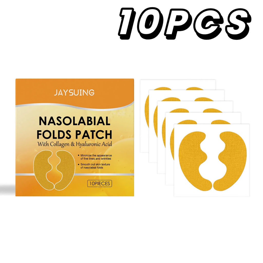 Hyaluronic Acid Nasolabial Fold Patches – Hydrogel Anti-Aging