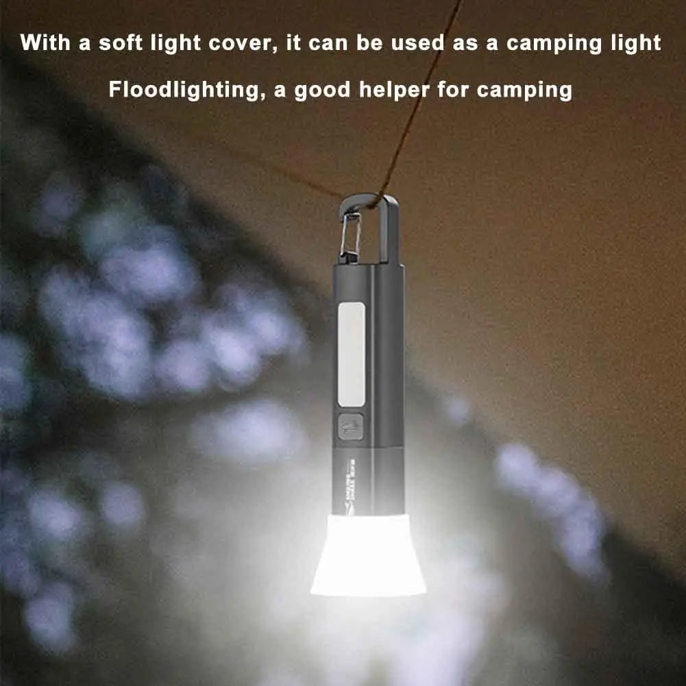 Smiling Shark SD1023 LED Torch Light XPE Bright Flashlight Hook