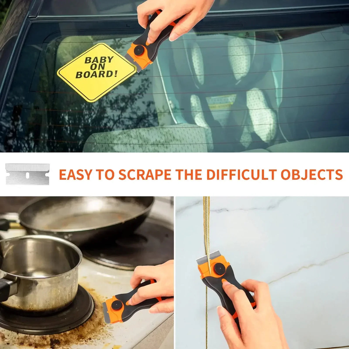 Scraper Squeegee Window Cleaning Tool – Glass, Car & Ceramic