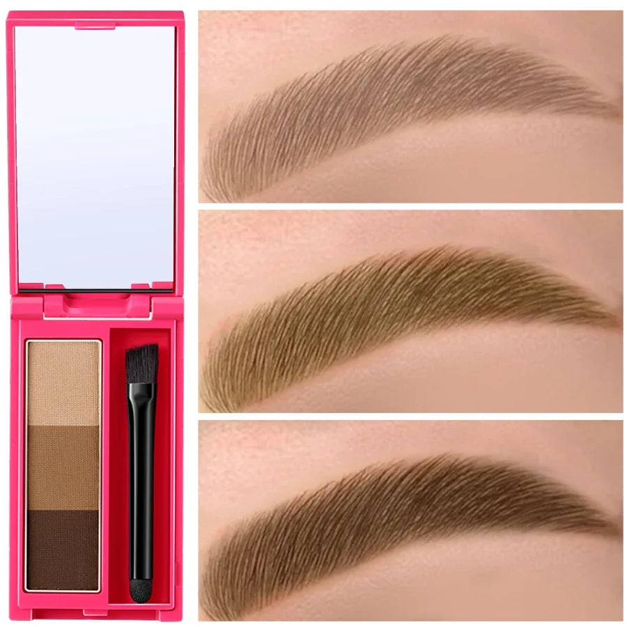 FAIRY GIRL Waterproof Eyebrow Powder Palette with Brush
