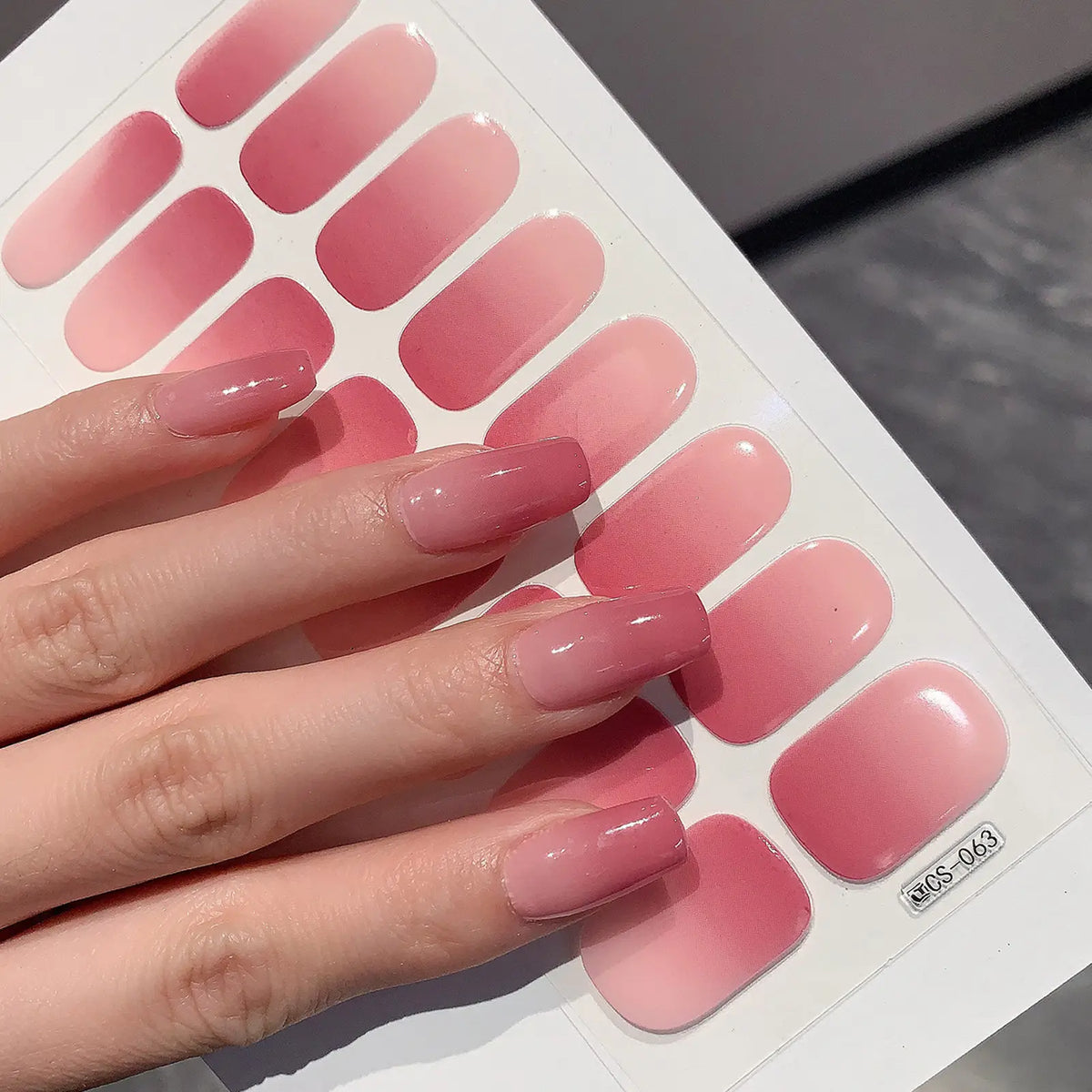 Semi-Cured Gel Nail Wraps – Gradient Multi-Color Stickers