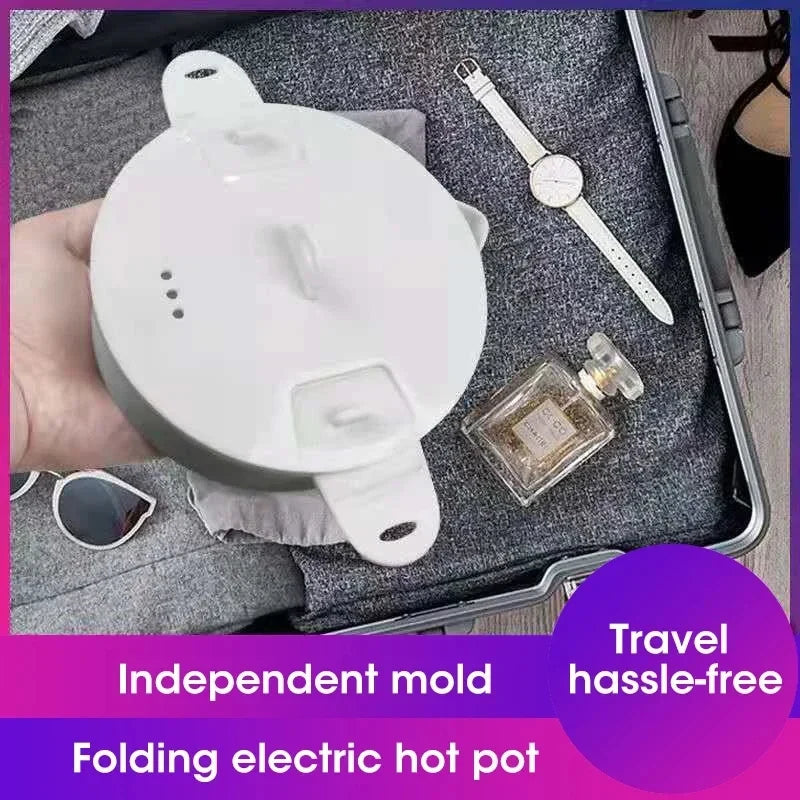 HOMEFISH Foldable Silicone Electric Hot Pot | Travel Cooker 1.2L