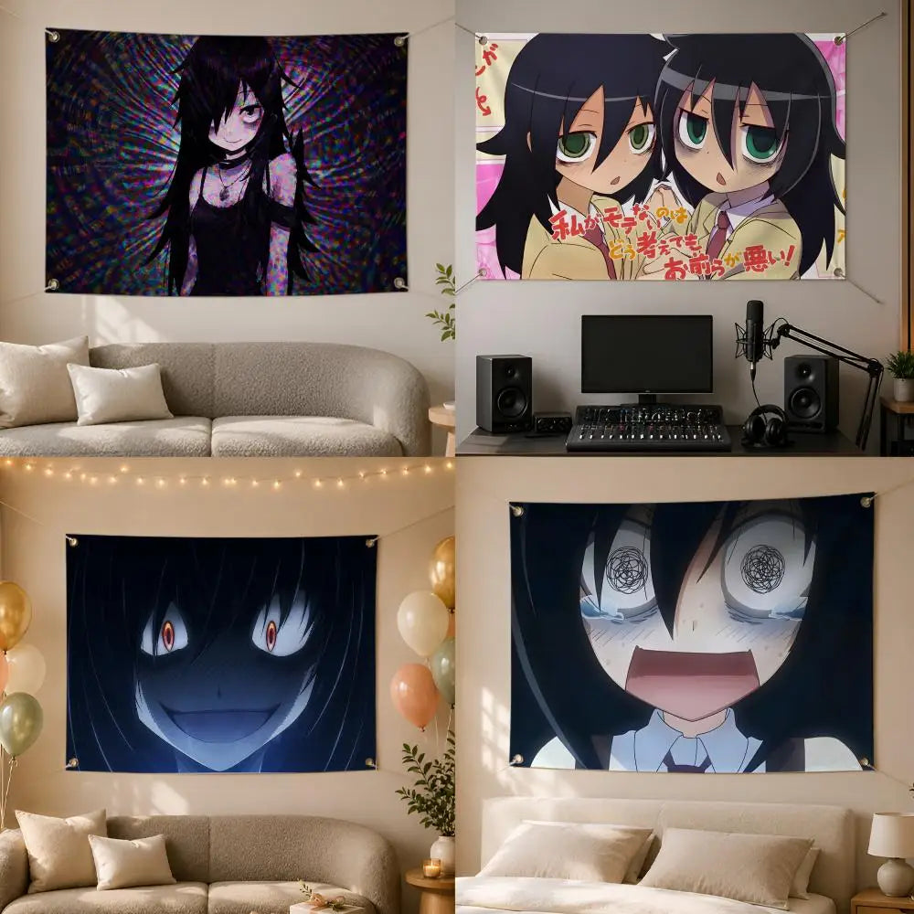 Anime Tomoko Kuroki Wall Flag Banner – Indoor & Outdoor Decor