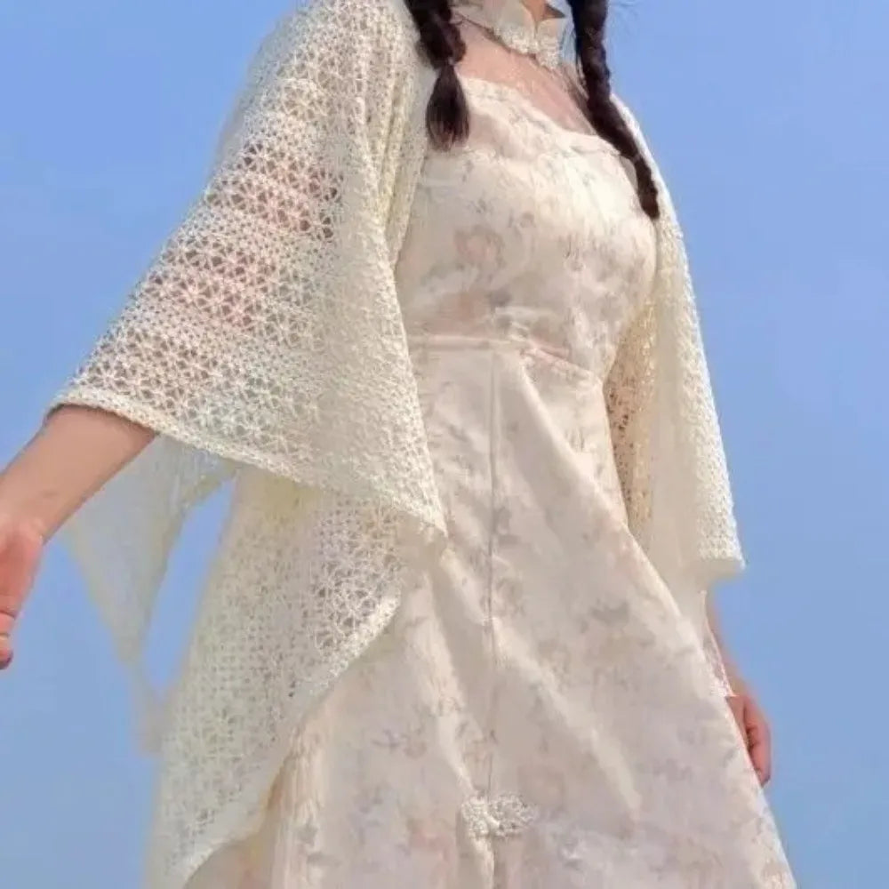 Bohemian Crochet Tassel Shawl – Women's Beach Cover-Up