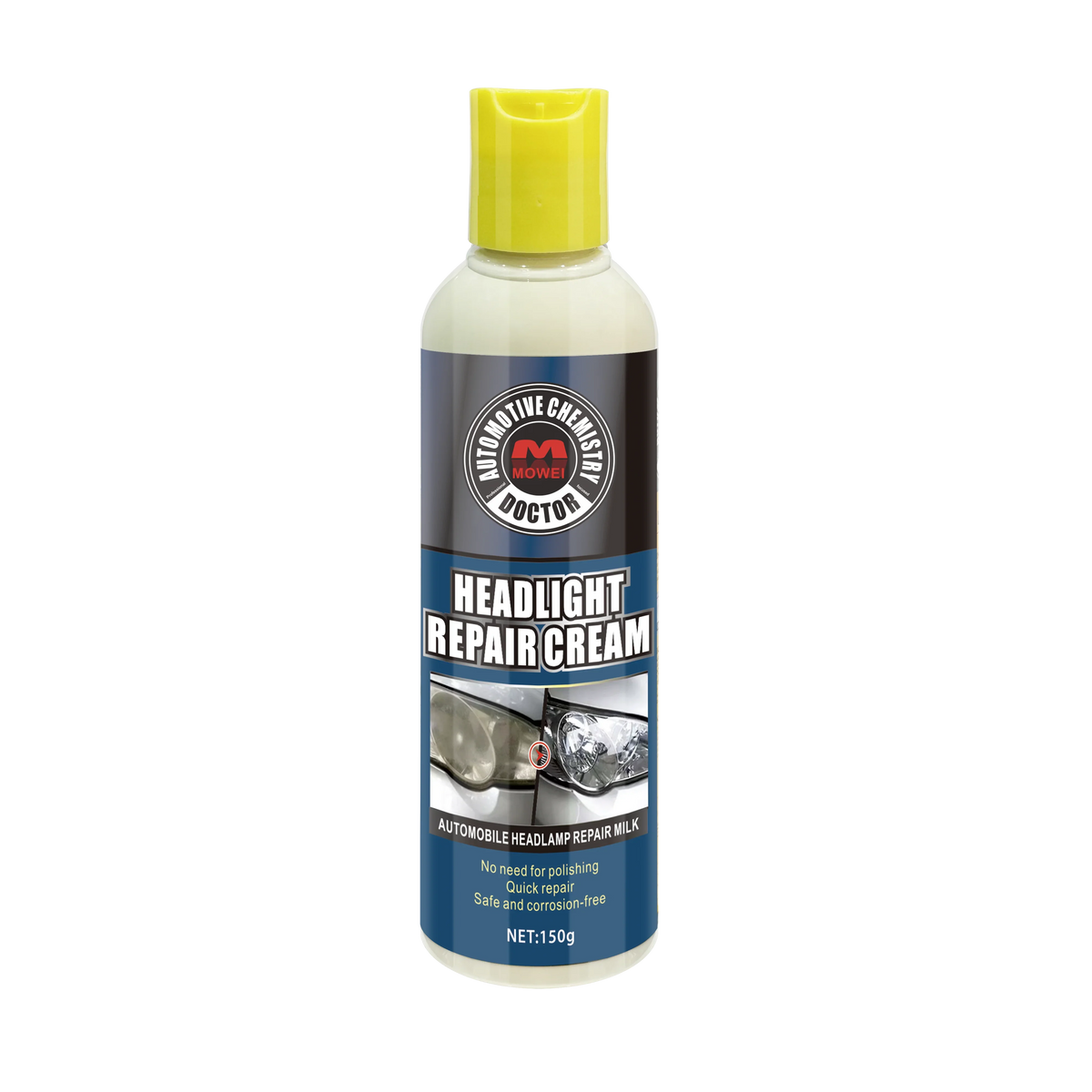 Professional Headlight Restoration Kit – No-Polish Wipe Formula