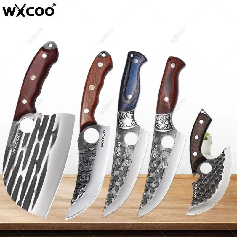 WXCOO Forged Boning & Cleaver Chef Knife | High Carbon Steel