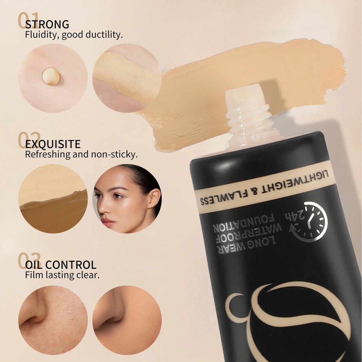 O'Cheal 60g Full Coverage Matte Foundation Cream | Waterproof