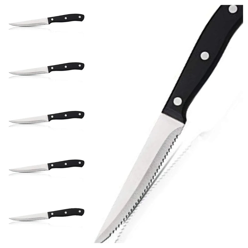 Stainless Steel Serrated Steak Knife Set – Sharp & Durable