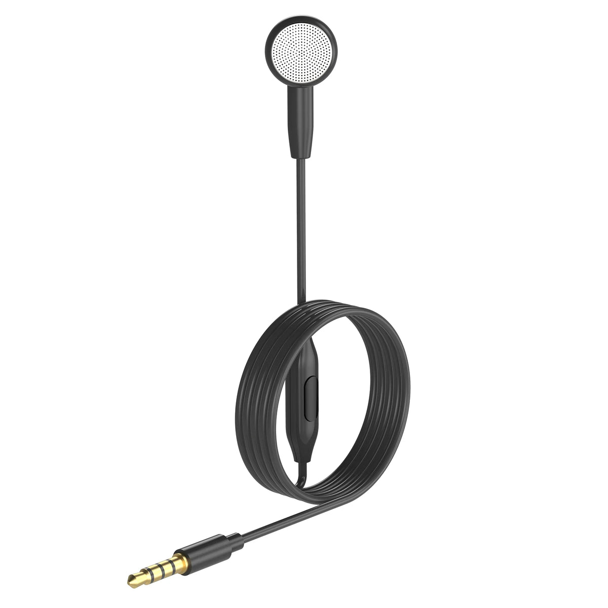 INTNIUB Single-Ear Wired Headset with Mic – 3.5mm, 120cm