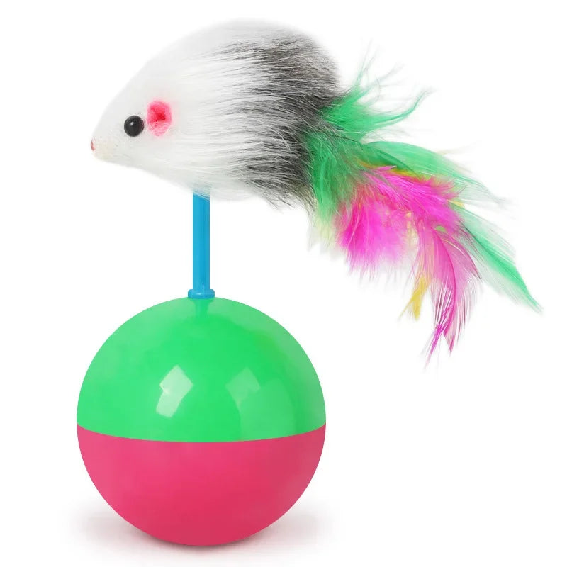 Cat Toy Set – Mouse Teaser & No-Tip Interactive Pet Toys