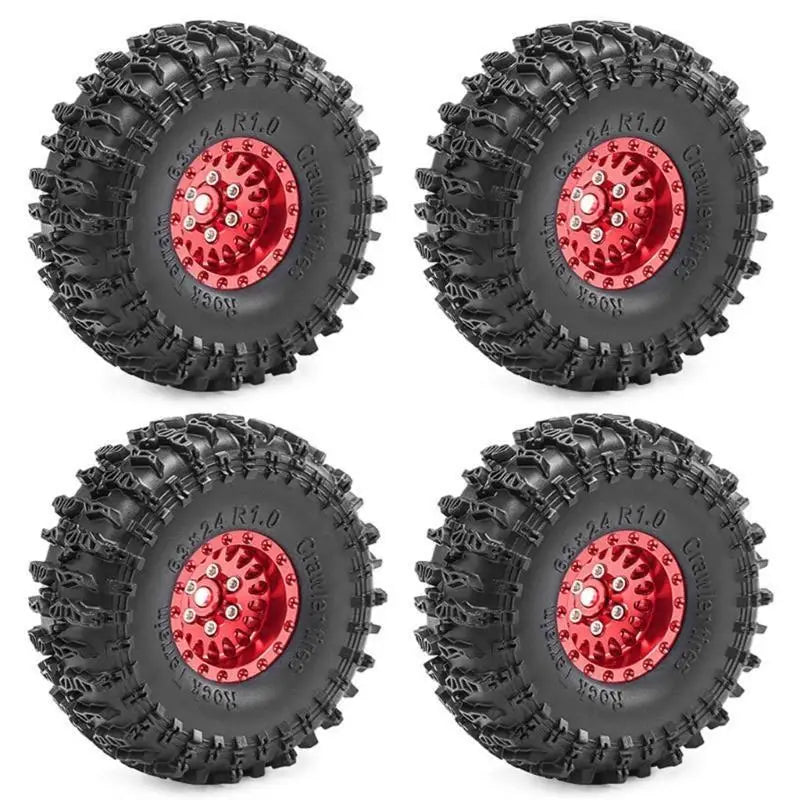 RC Crawler Rubber Wheel Tires 4PCS | 1/18 TRX4M & 1/24 SCX24