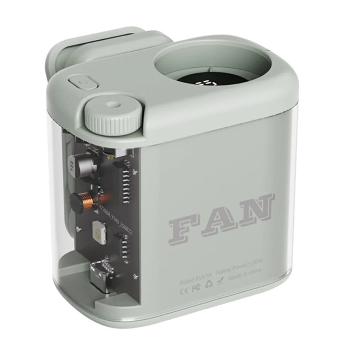 Mini Clip Fan 100 Speeds Adjustable Hands-free 1800mAh Battery Built