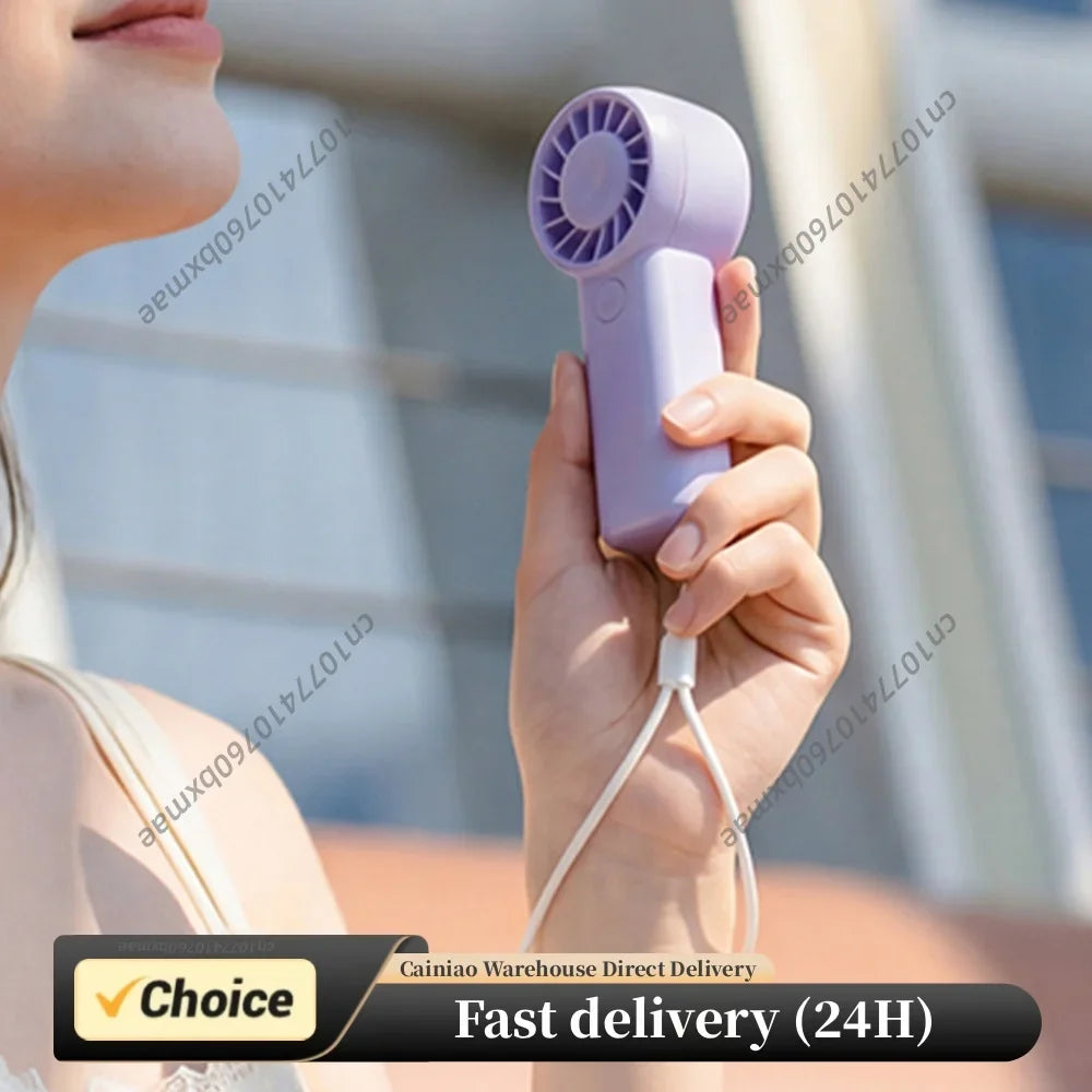 Mini Fans 3 Speed Adjustable Small Handheld Fan Type-c Rechargeable