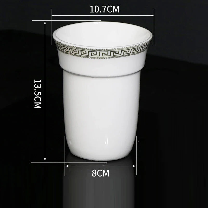 HOTAAN Ceramic Toilet Brush Holder Cup | Bathroom Accessory