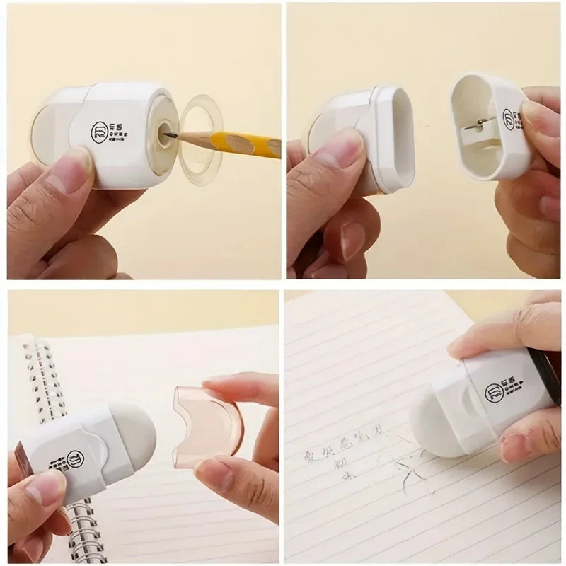 2-in-1 Eraser & Pencil Sharpener Combo | Portable Student Tool