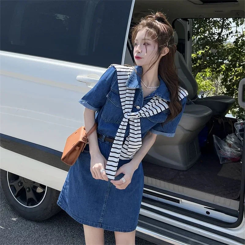 Women's Knitted Stripe Capelet – Lightweight Shoulder Wrap Shawl