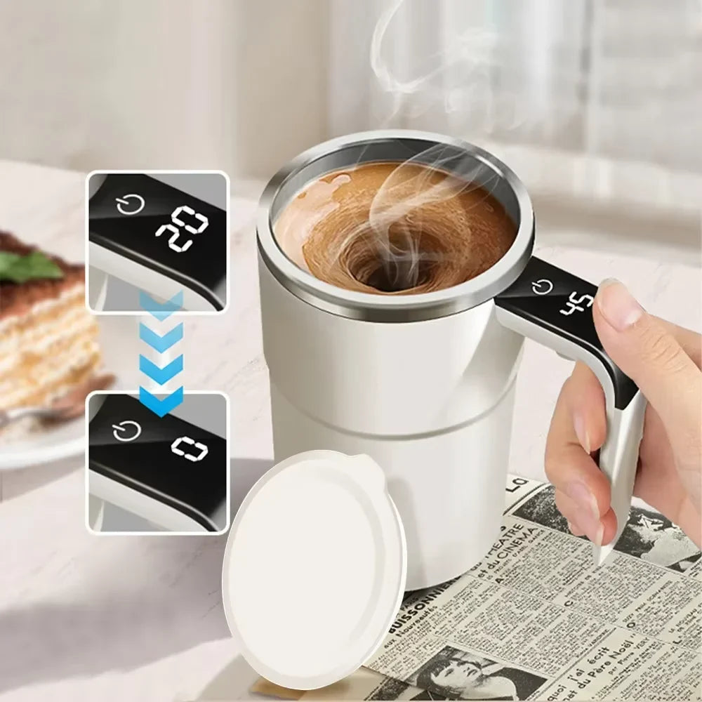Self Stirring Coffee Cup | Rechargeable Magnetic Mixer 380ml