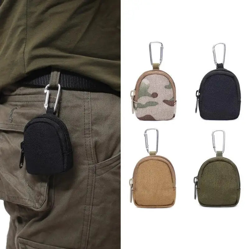 Tactical Canvas Key Bag & Coin Wallet – Compact EDC Pouch