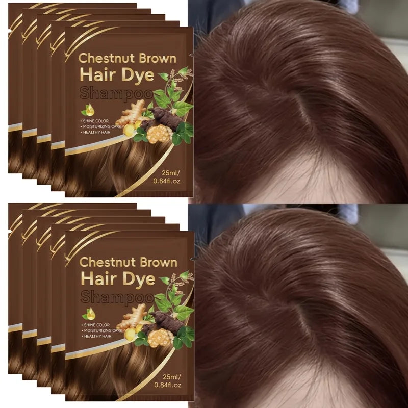 3-in-1 Instant Herbal Hair Color Shampoo – 10 Sachets