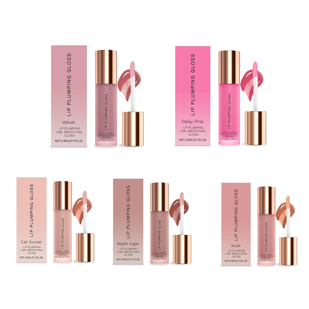 Plumping Lip Gloss – Crystal Oil, High-Shine & Hydrating