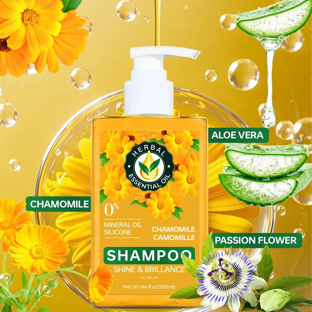 Herbal Essential Oil Shampoo – Chamomile, Aloe Vera & Passion Fruit