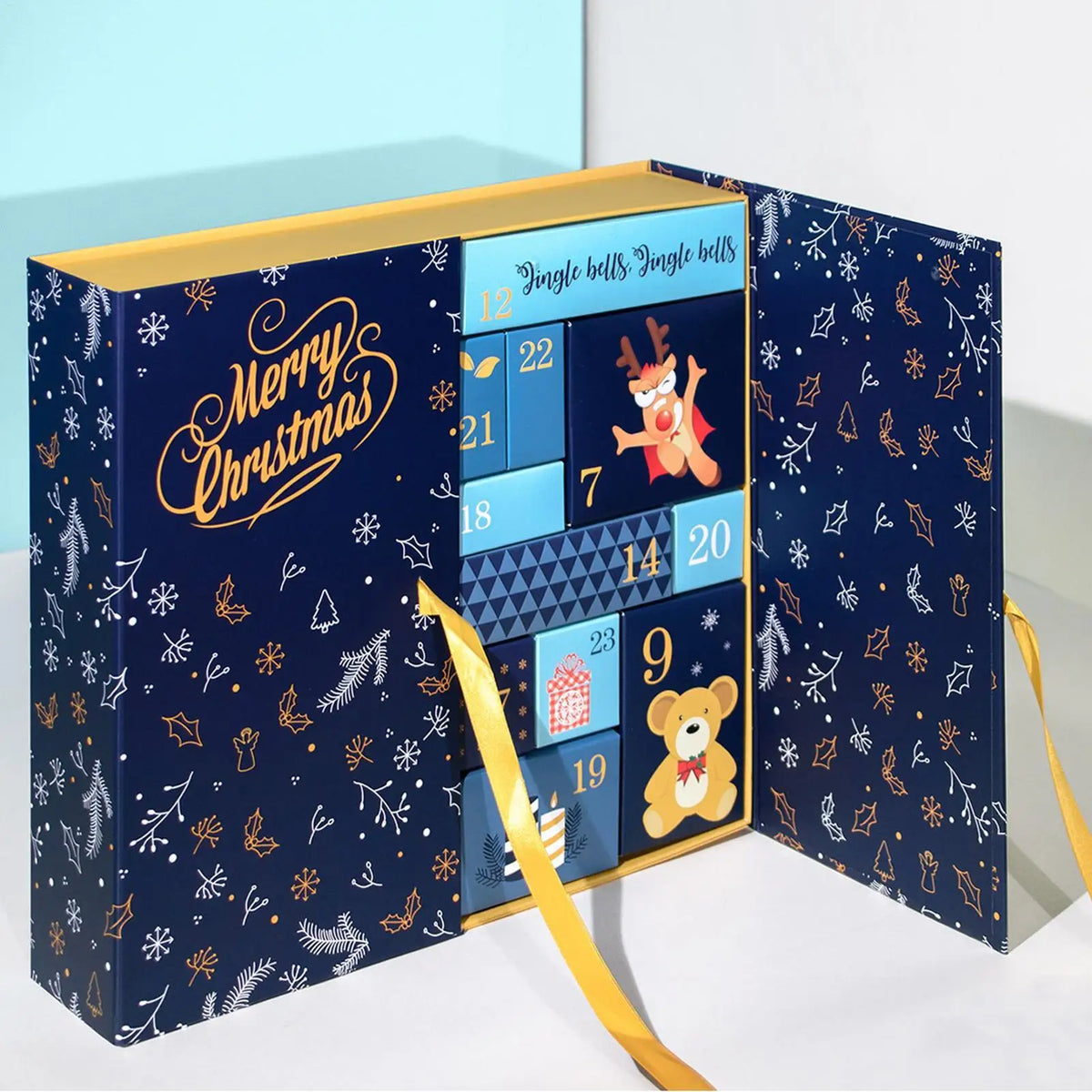Empty Countdown Calendar Refillable Advent 24 Days Christmas Boxes