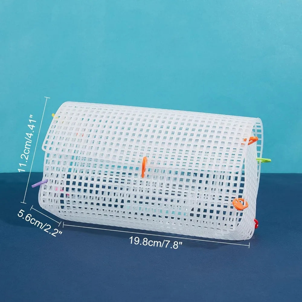 DIY Crochet Bag Kit – Mesh Canvas, Ribbon & Knitting Needles