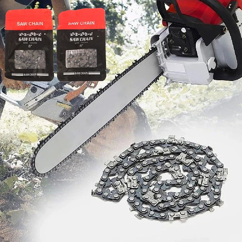 Metal Chainsaw Chain 4–16 Inch | Wood Cutting Replacement Blade