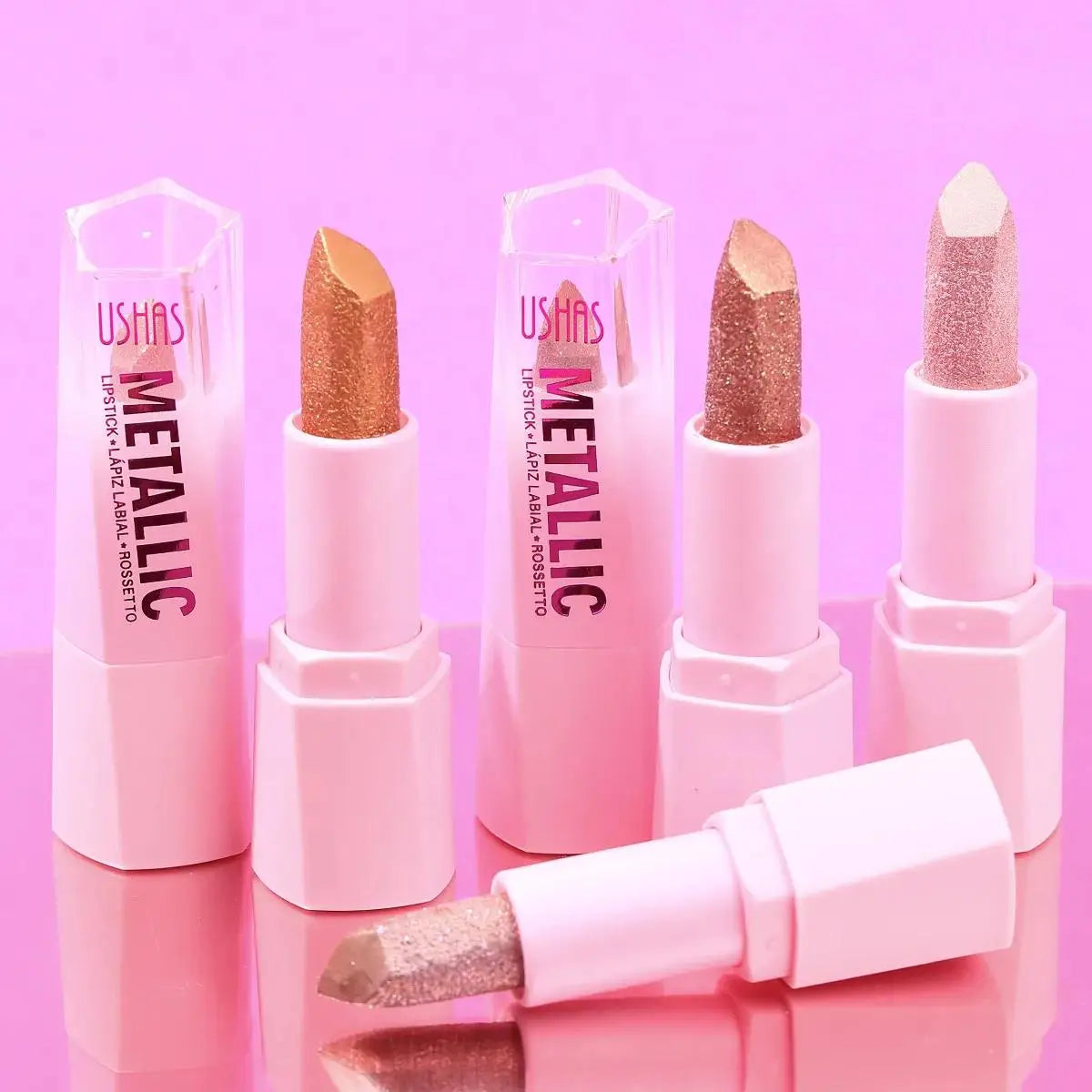 USHAS Pearlescent Matte Lipstick – Waterproof & Non-Stick