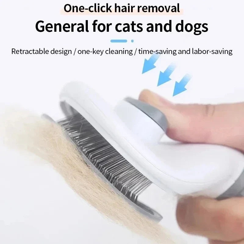 Pet Dog Brush Cat Comb Self Cleaning Hair Remover Dogs Cats Grooming