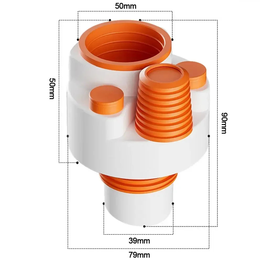Anti Odor Sink Drain Pipe Adapter Sealing Ring Neat Dishwasher Water