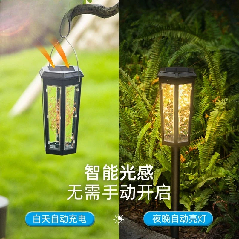 Solar Lamps Light Up Automatically When It Gets Dark Outdoor Inserted