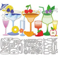 39pc Summer Cocktail Cutting Dies – Card Making & Scrapbooking