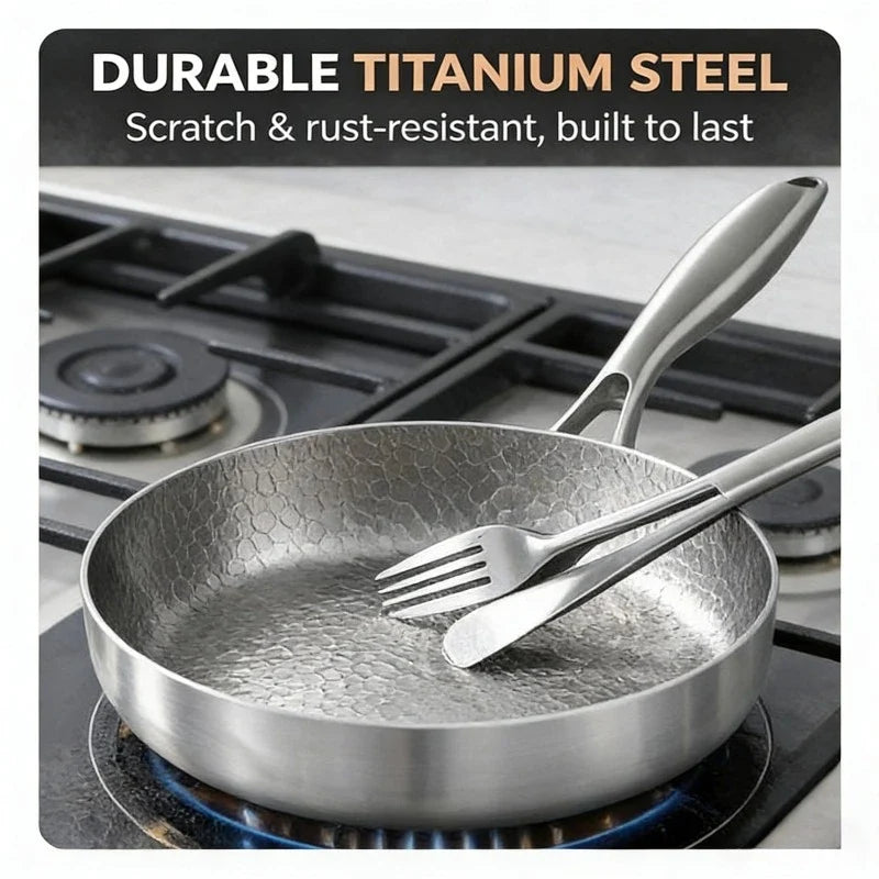 KEMORELA Titanium Non-Stick Frying Pan 20/24/28cm Skillet