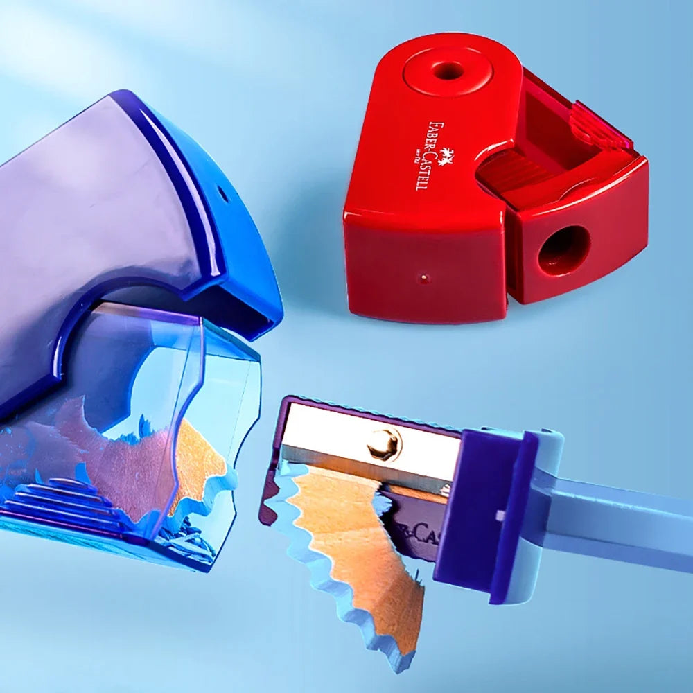German Pencil Sharpener Small Single Hole Students Plastic Colored Art