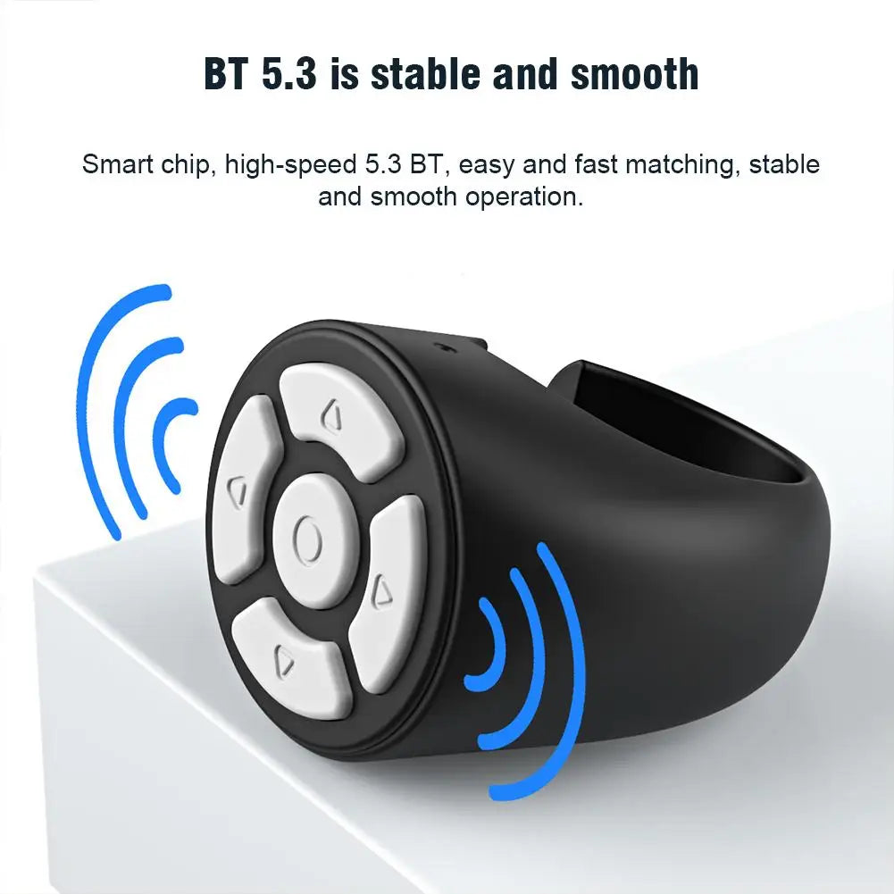 Bluetooth Ring Remote – Wireless Finger Shutter & Page Turner