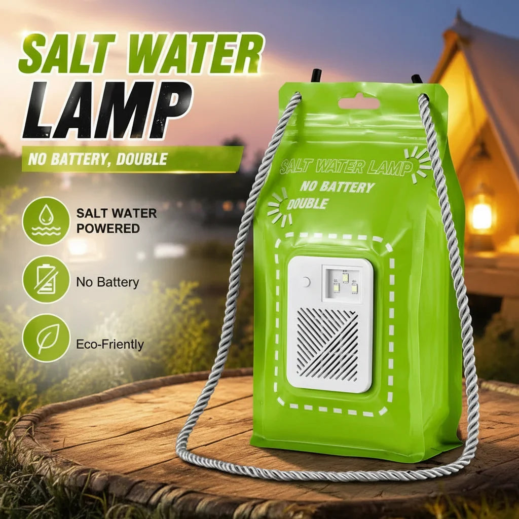 Portable Salt Water Powered LED Lantern Eco-friendly Emergency