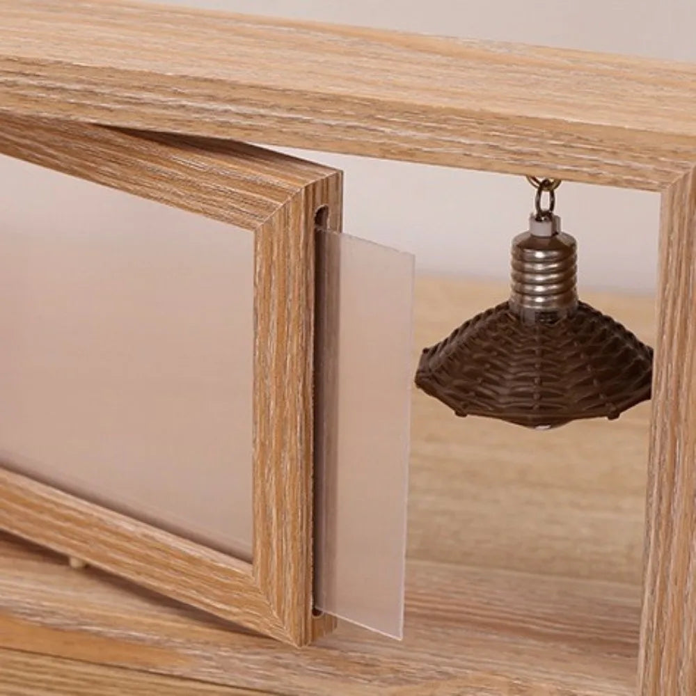 Double-Sided Rotating Wooden Photo Frame | Flip Design