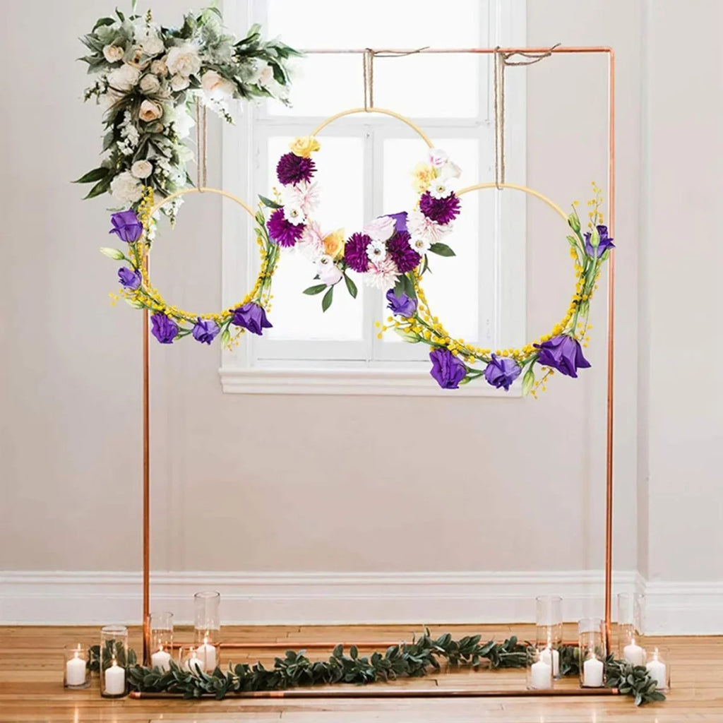Wreath Rings 4Sizes 6 8 10 12lnch Wooden Bamboo Floral Hoop Macrame